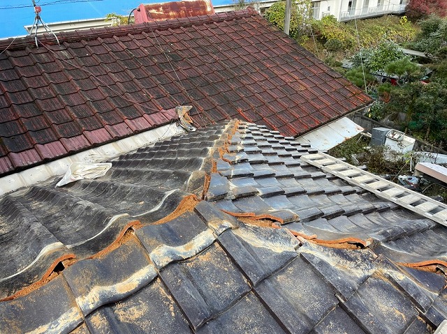 棟を解体した屋根
